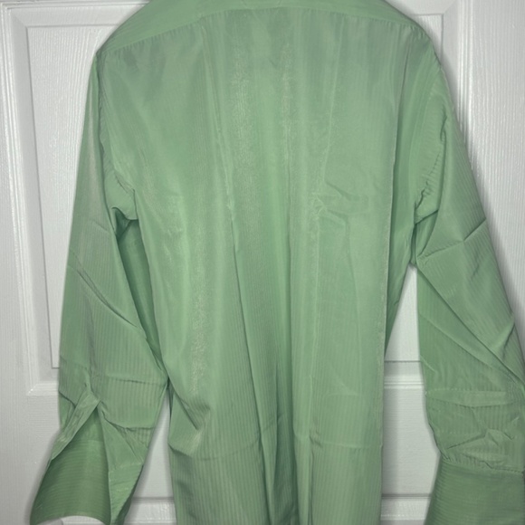 Stacy Adams Men’s Dress Shirt 17.5 – Mint Green – French Cuff – Classic Fit - Picture 5 of 5